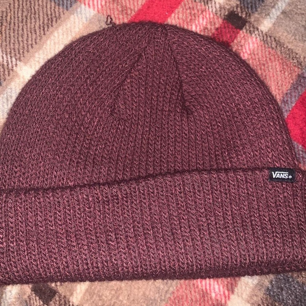 Burgundy beanie